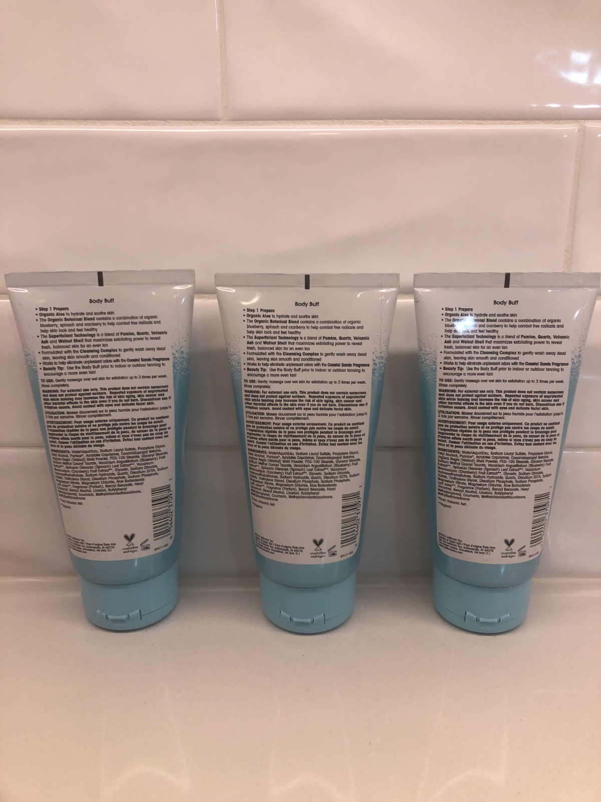 California Tan Sunless Body Buff Scrub (3 Bottles) 6 fl oz each BRAND NEW