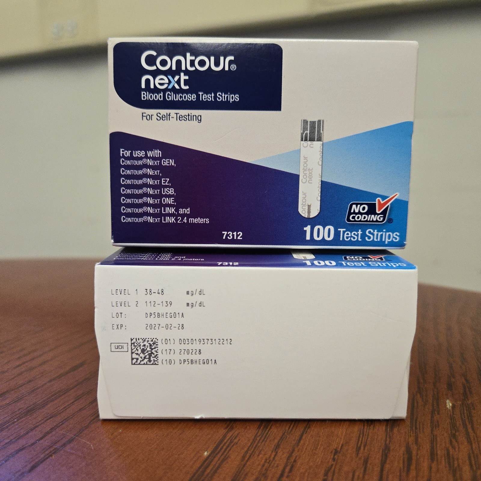 Contour Next Glucose Test Strips – 100 Count NEW Sealed Box Exp: 2/28/2027