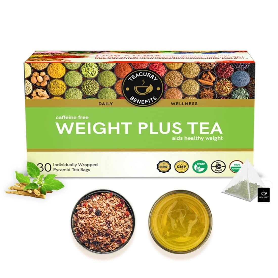TEACURRY Weight Gain Tea – Tea for Weight Gain (30 Tea bags)