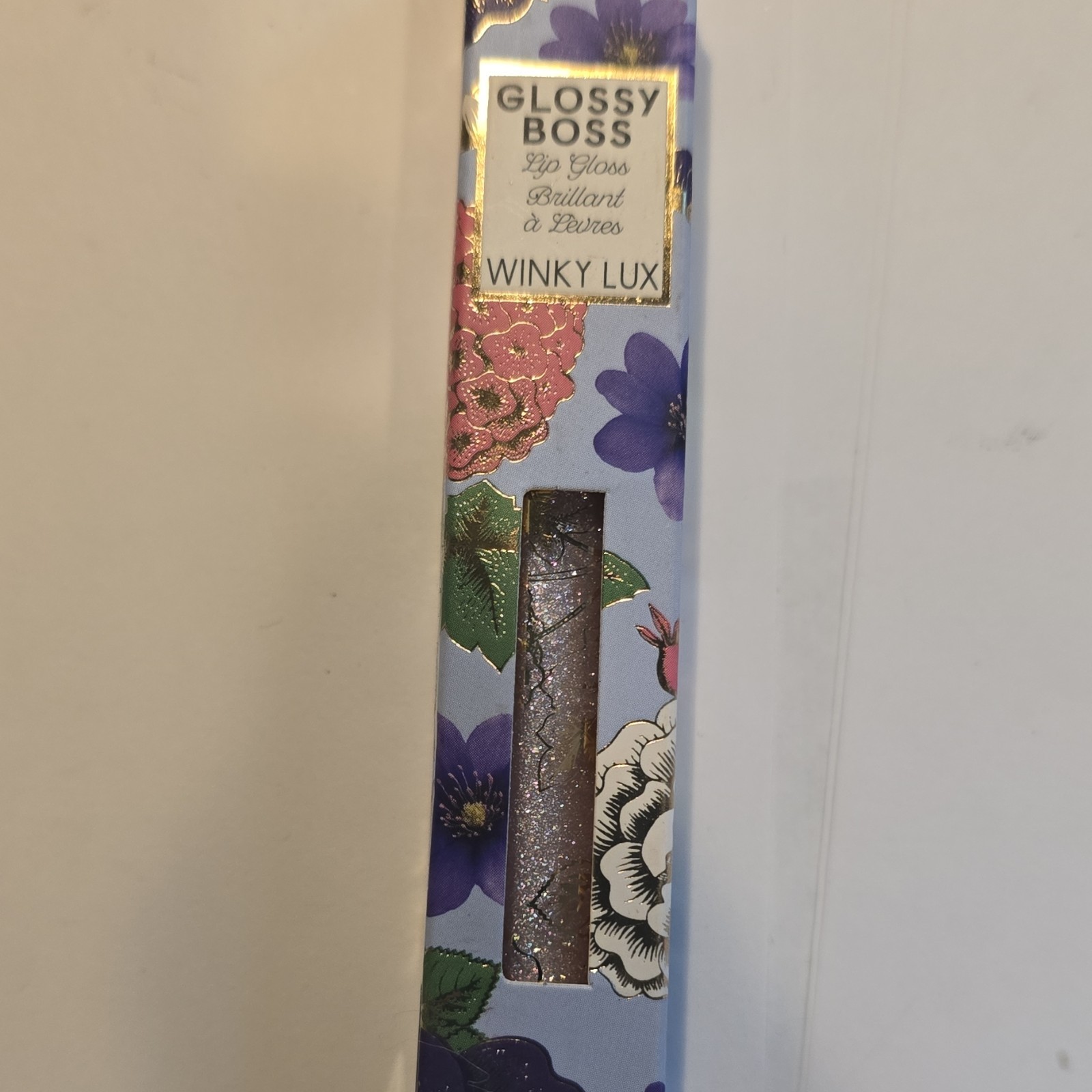 Winky Lux Glossy Boss Lip Gloss Birthday Cake Clear Glitter Shine 0.14 oz