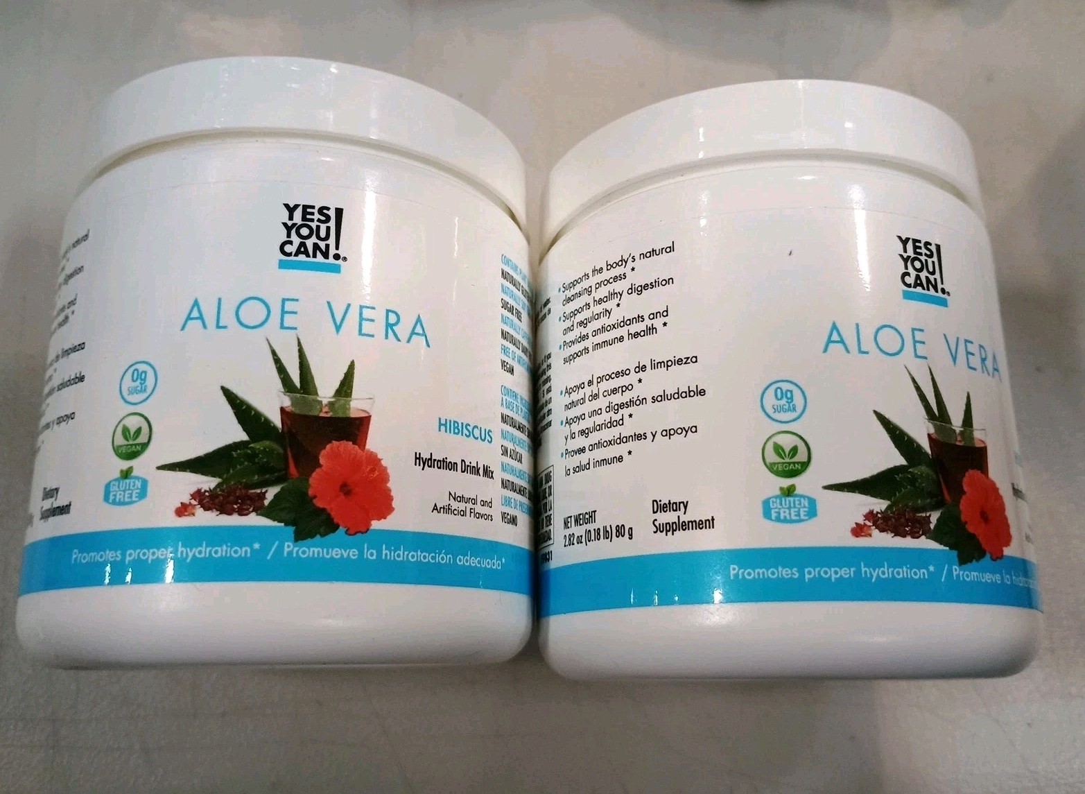 2 Pack Yes You Can! Aloe Vera Juice Drink Mix from Plant – Energy Drink Powder