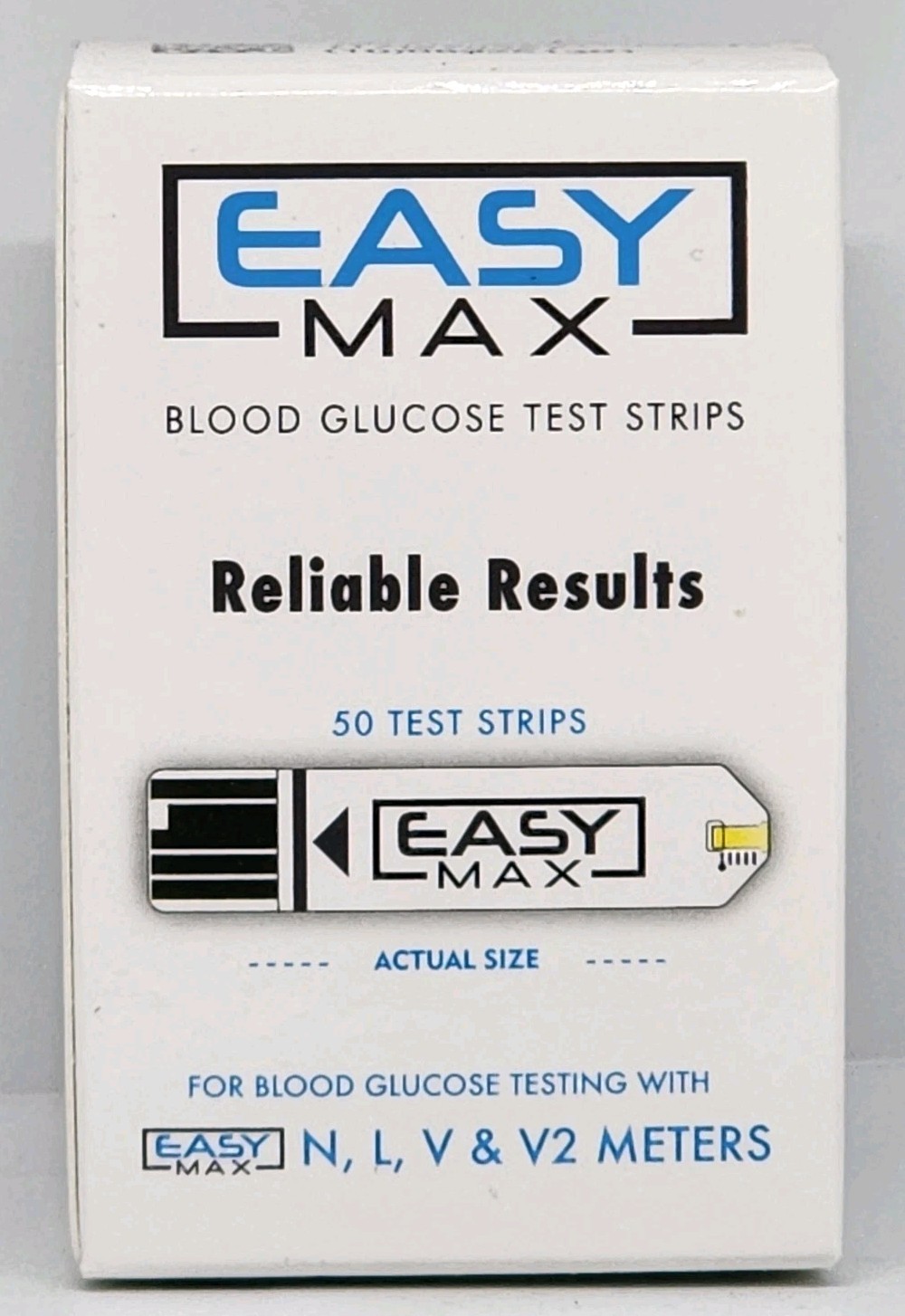 EasyMax Blood Glucose Test Strips 50 Strips New in Box Exp. 03/27/2027