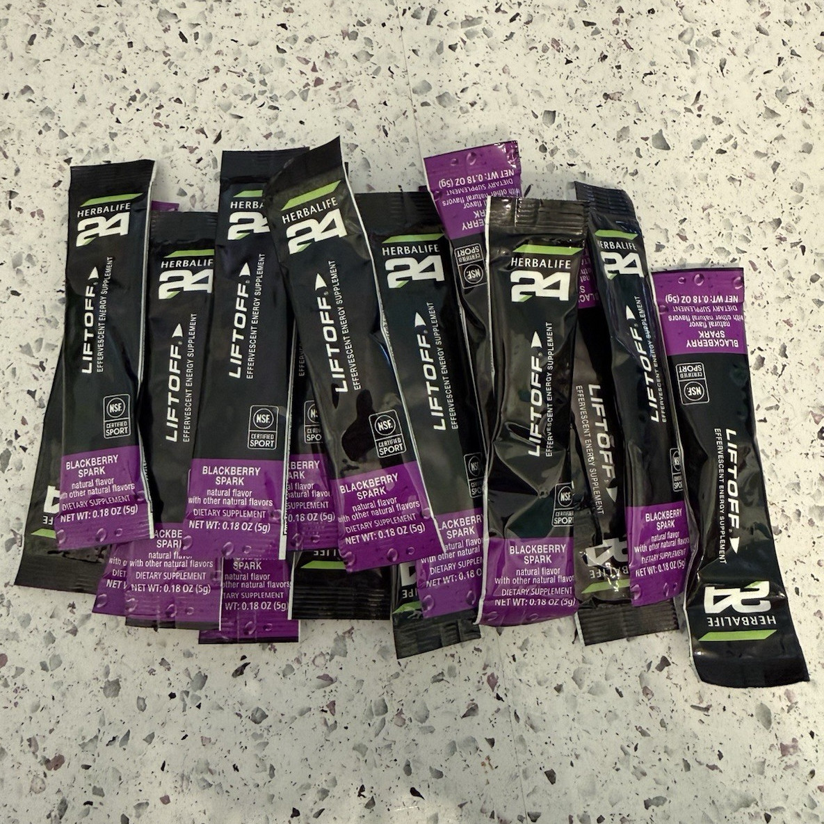 Herbalife24 Liftoff Blackberry Spark Powder Dietary Supplement 0.18 oz Sachets