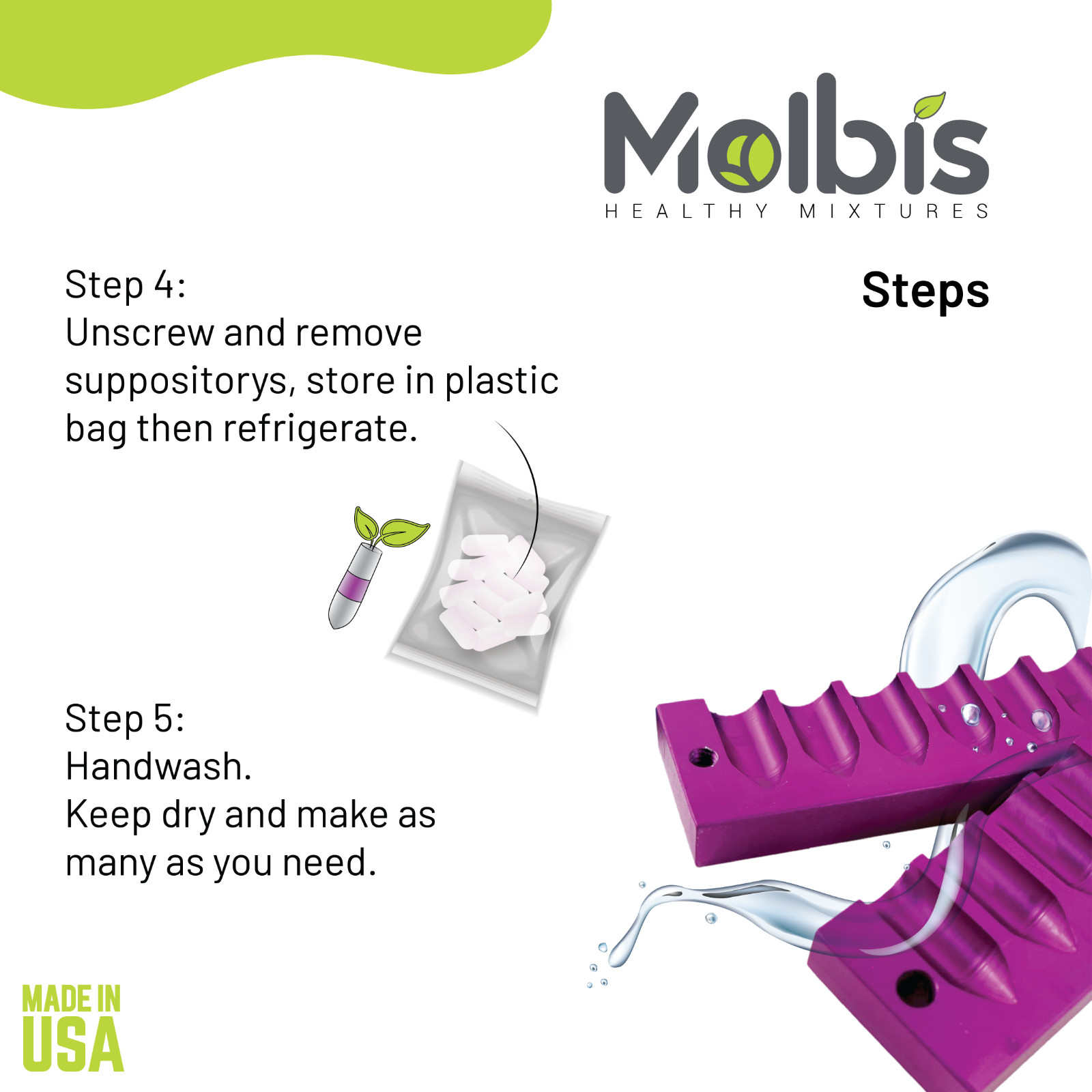 Suppository Mold – 12 Suppositories per unit – Anodized Aluminum