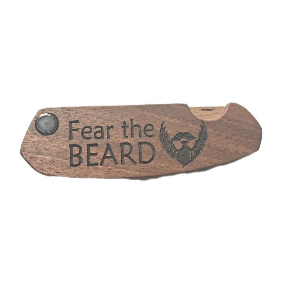 Fear The Beard Comb Wood Walnut Made In Ukraine Handmade
