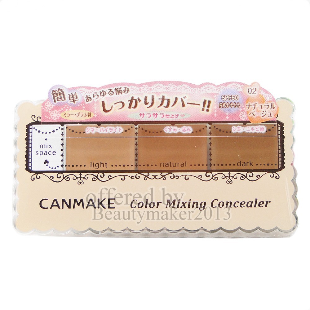 Canmake Color Mixing Concealer Concealer 3 Color Palette 4.2g #02 Natural