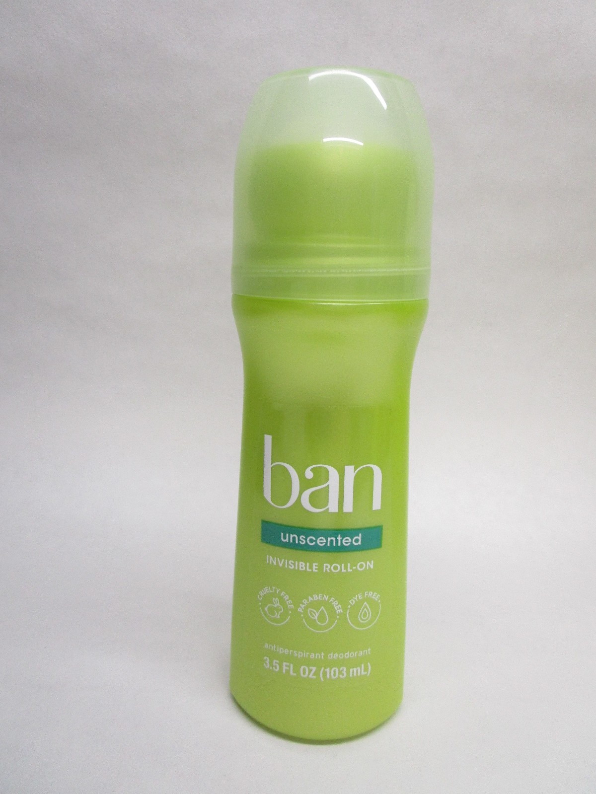 4 Ban Antiperspirant Deodorant Invisible Roll-On Unscented Each 3.5 oz 10/2028