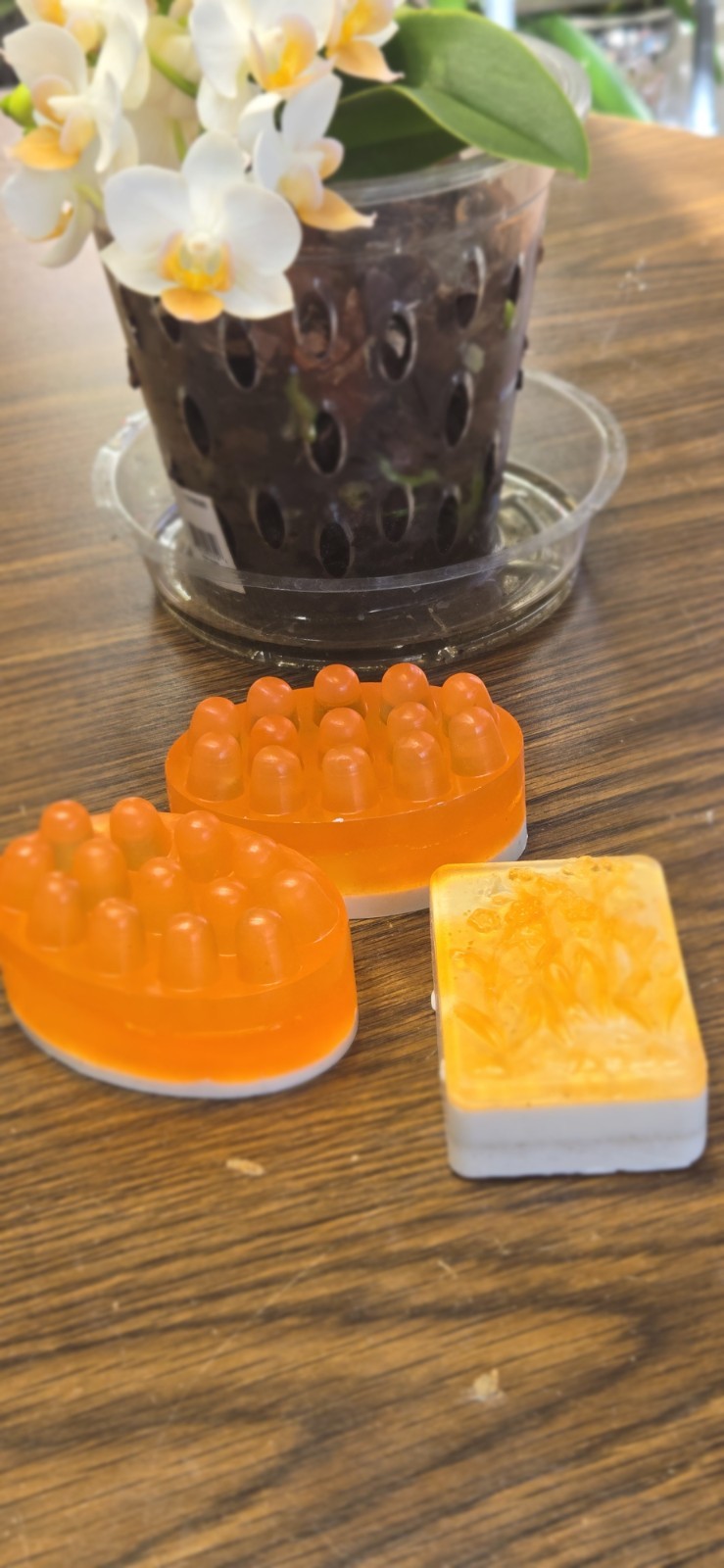 Set of 3 handmade honey and oatmeal soaps for sensitive skin