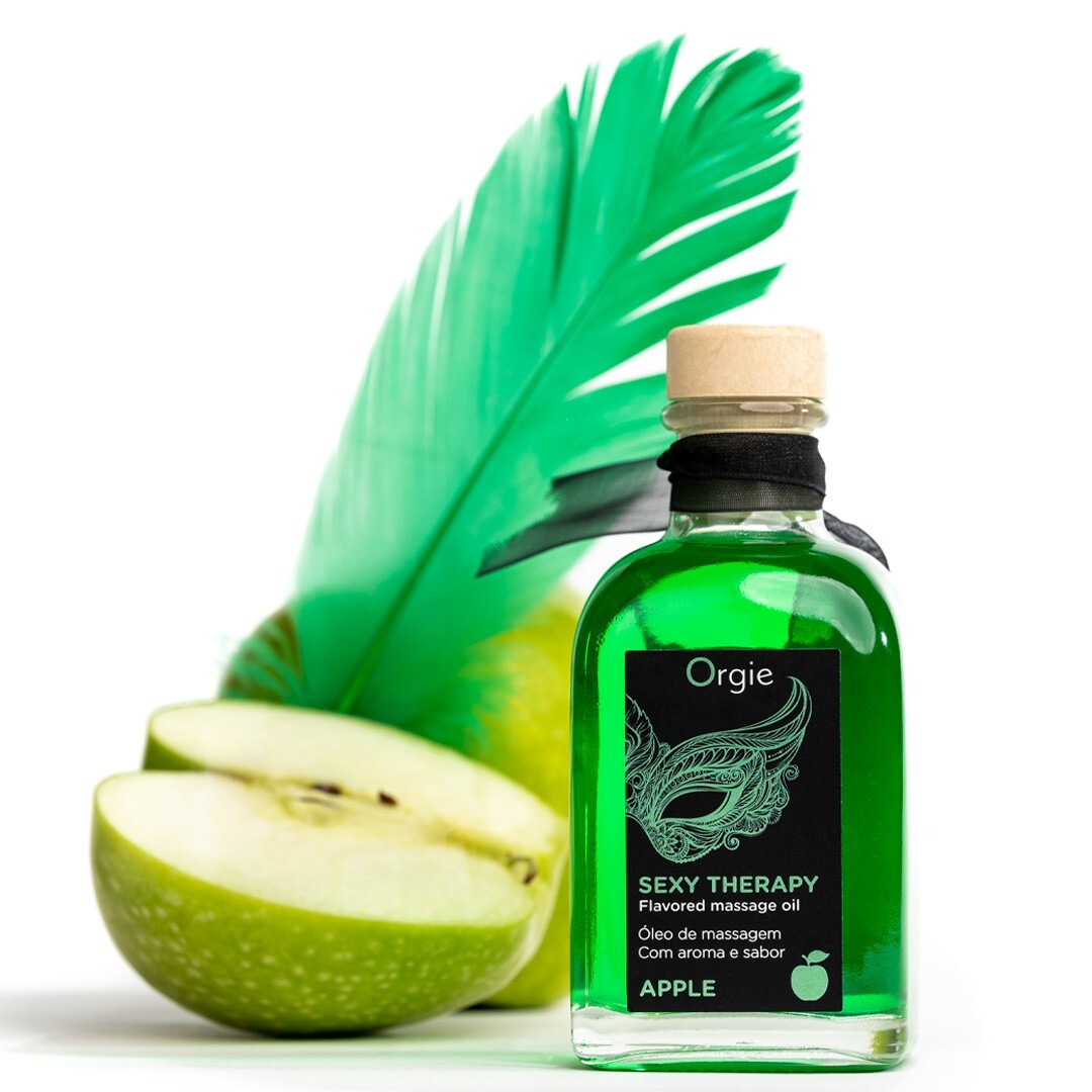Orgie Sexy Therapy Massage Set Apple Flavor * Warming Effect Massage Oil * 100ml