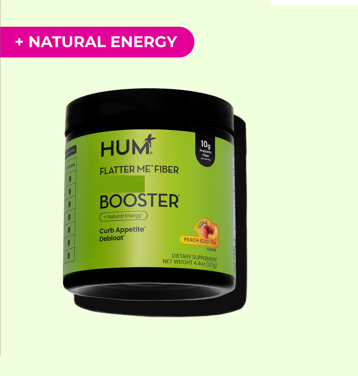 HUM Flatter Me Fiber Booster – Peach Iced Tea 4 oz Free Shipping US