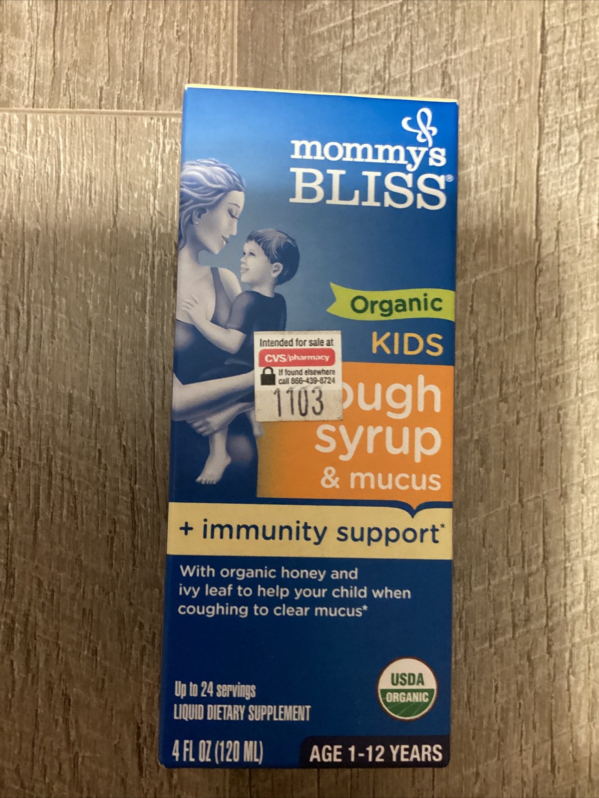 Organic Kids Cough Syrup & Mucus + Immunity Support, With Organic Honey And Ivy