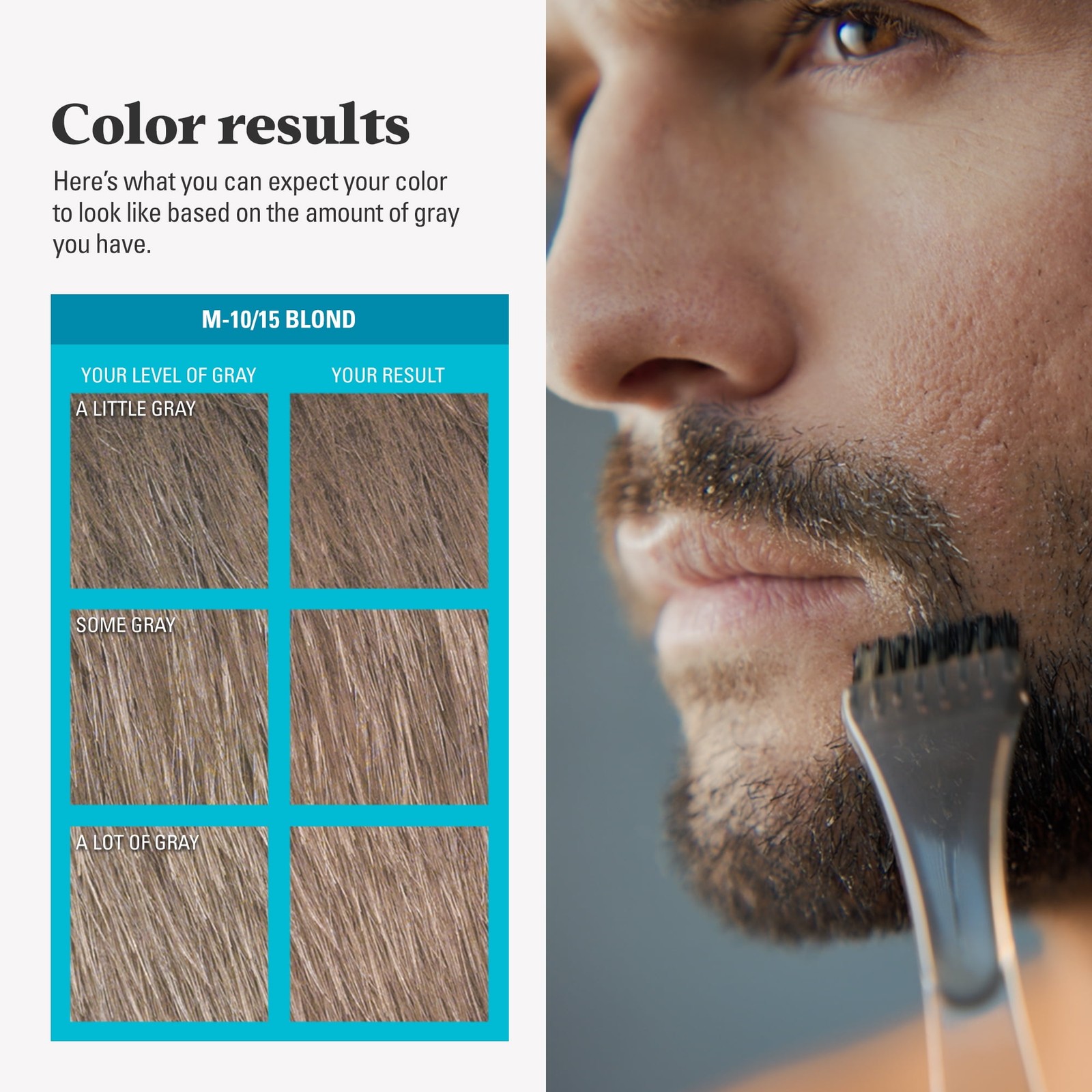 Just For Men Mustache & Beard, Beard Dye for Men with Brush Included
