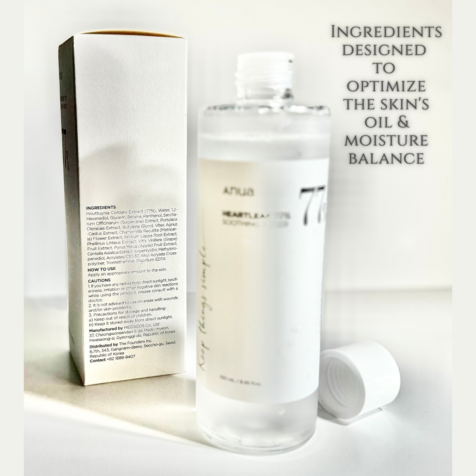 [Anua] Heartleaf 77% Soothing Toner I pH 5.5 Trouble Care – 250ml [US Seller]
