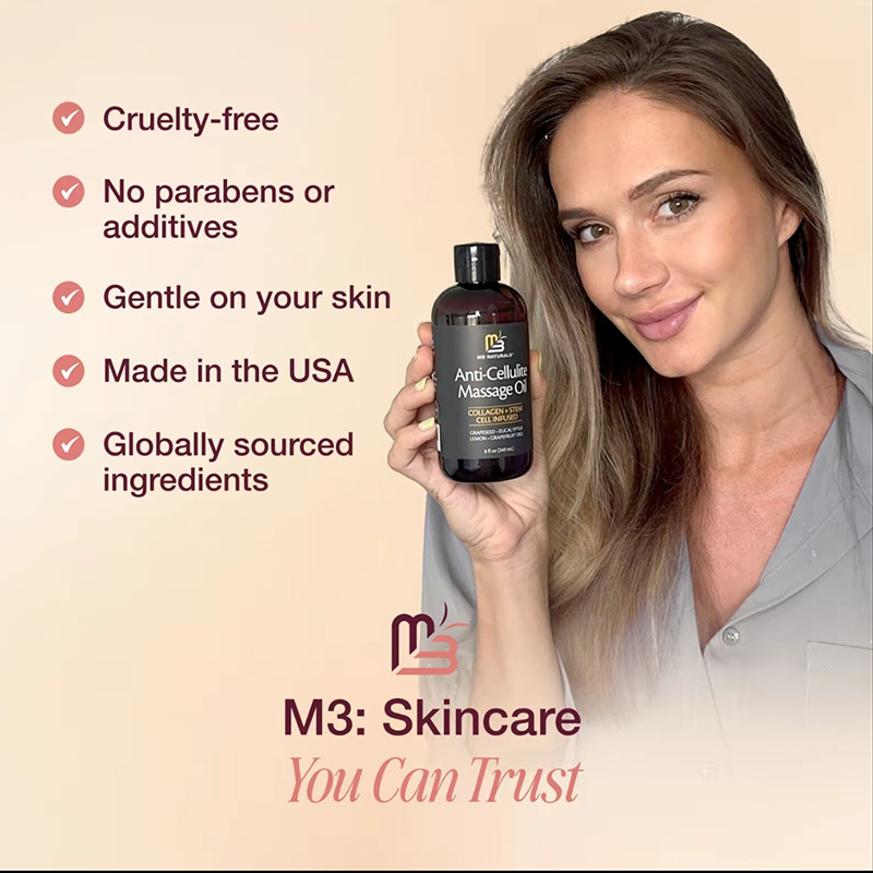 Anti Cellulite Massage Oil with Collagen Stem Cell Skin Tightening Firming