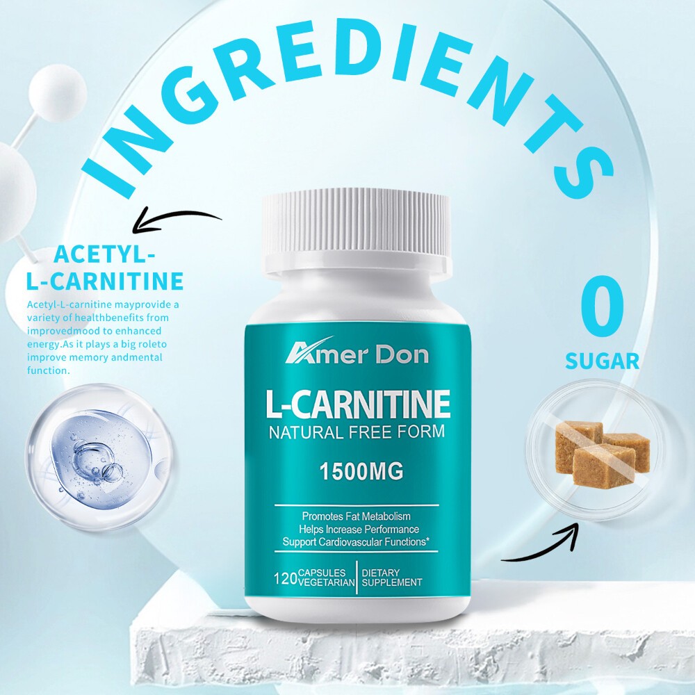 Acetyl L-Carnitine 1500mg High Potency 120 Capsules Energy Production Supplement
