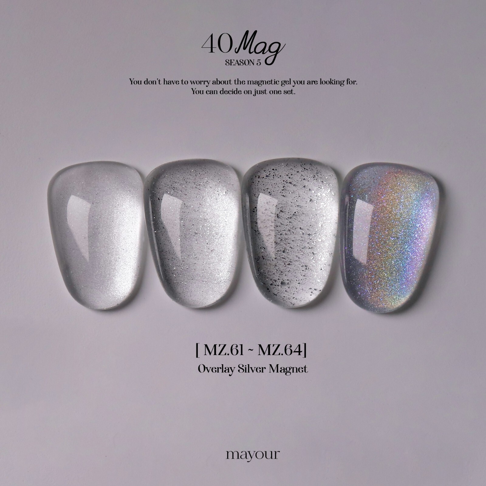 Mayour Magnetic Gel The Collector Season 5 8ml 40 Colors Nail Polish K-Beauty