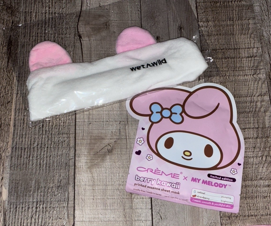 My Melody Sheet Mask Retinol Strawberry + Cosmetics Headband