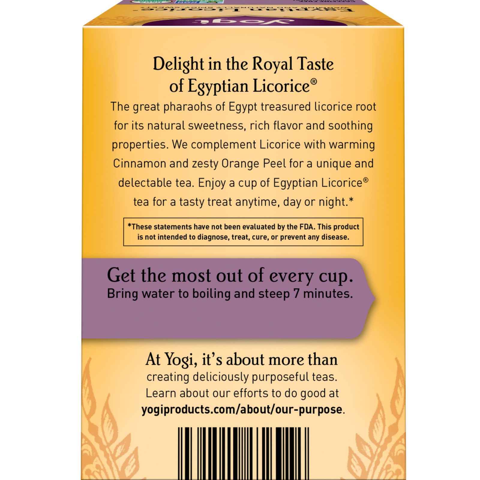 Yogi Tea – Egyptian Licorice – 6 Pack, 96 Tea Bags