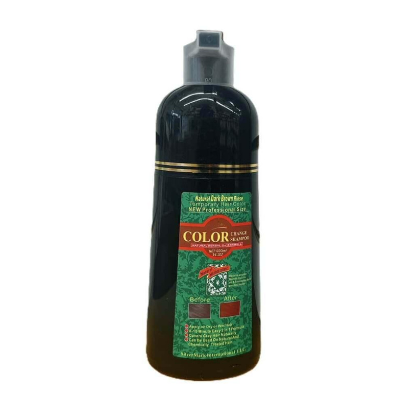 Deity America Hair Dark Brown Color Change Shampoo Large Size with Pump-14.1 Oz