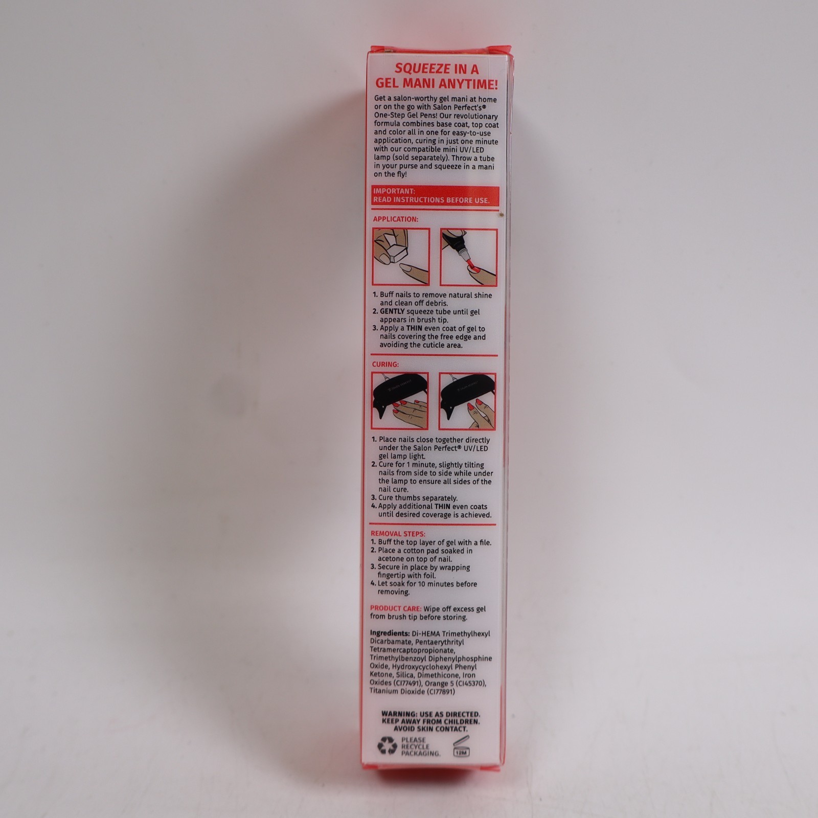 2 PACK Salon Perfect Nail One-Step Gel Pen, Copacabana Girl 0.35 fl oz