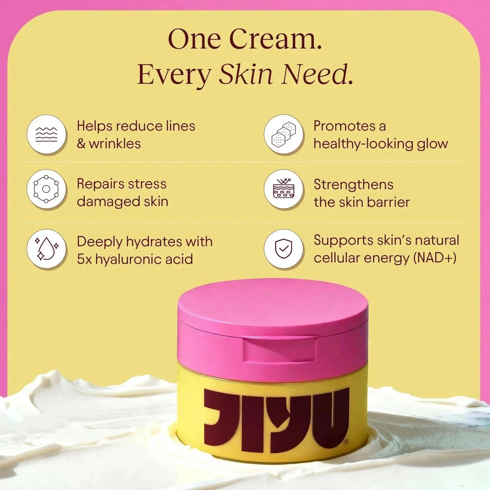 NAD+ Hydrating Face Moisturizer – Korean Anti-Aging Cream for Radiant, Firm & Sm