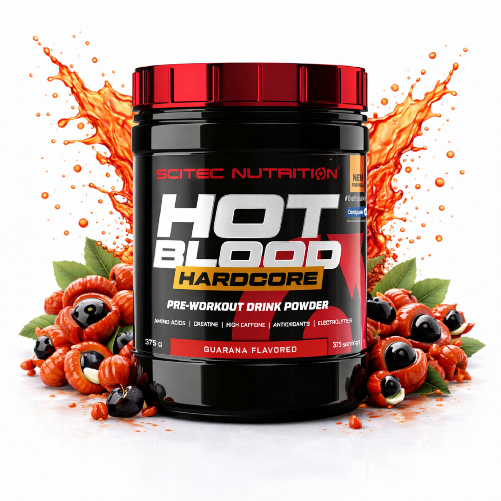 HOT BLOOD 300g Pre-Workout Booster Maximizes Energy Focus & Performance Vitamins