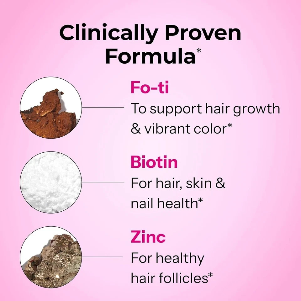 HUM Hair Strong Daily Hair Growth Supplement with Biotin, Zinc, Vitamin B12