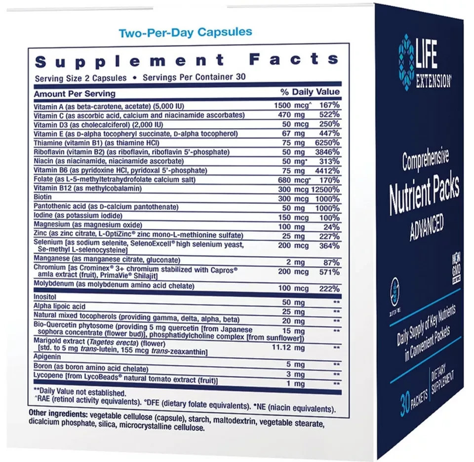 Comprehensive Nutrient Packs ADVANCED 30 packets