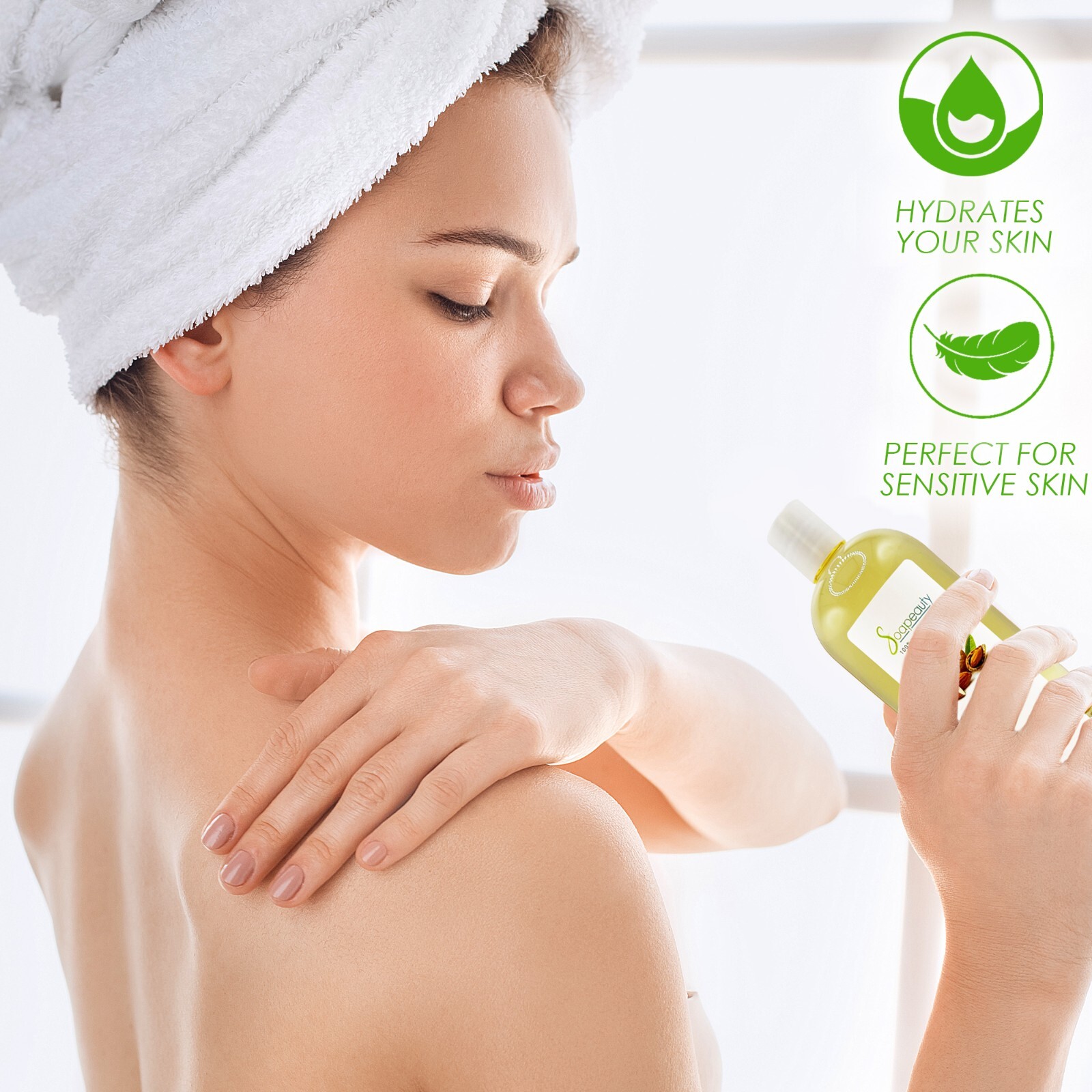 SWEET ALMOND OIL CARRIER COLD PRESSED REFINED NATURAL 100% PURE 8 OZ