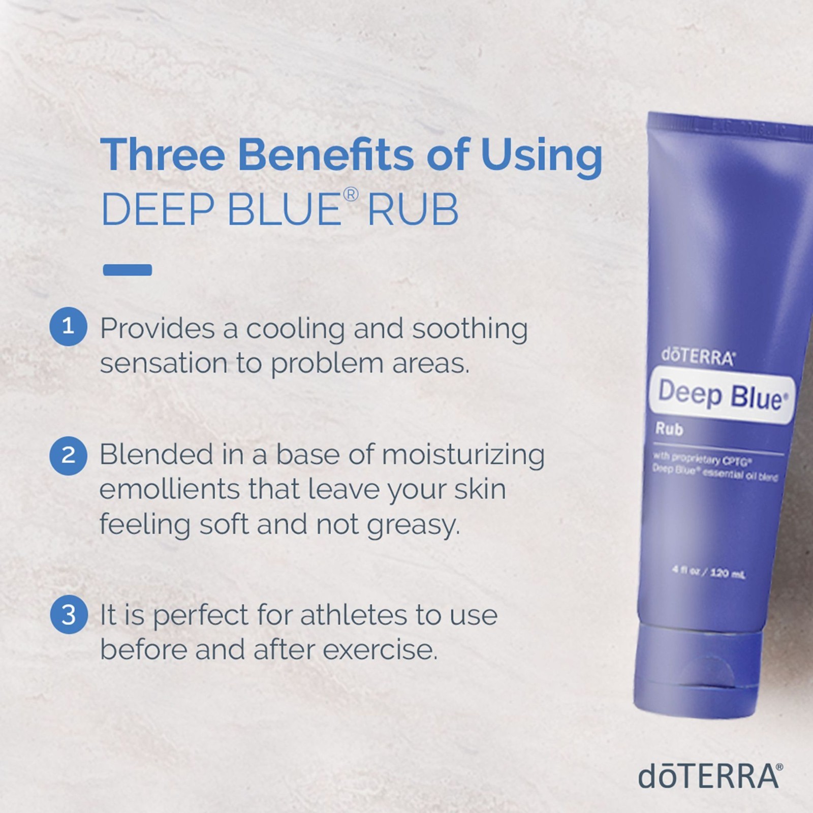 3 PACK Deep Blue Rub Cream Natural 4 Oz EXP 03/27 NEW STYLE SEALED