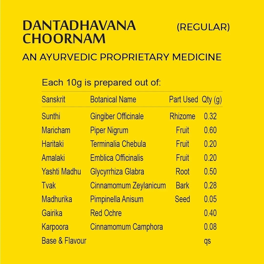 K P NAMBOODIRIS Dantadhavanachoornam, 80 Gm