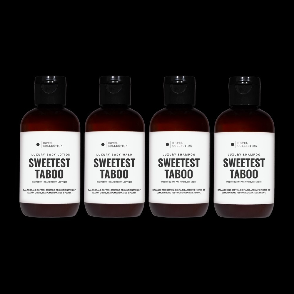 NIB Hotel Collection Luxury 4pc Travel Set in Scent Sweetest Taboo MSRP $57.97