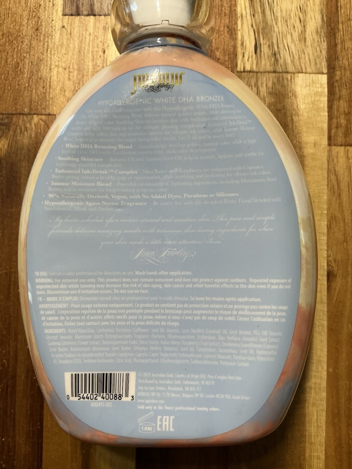 Jwoww Hypoallergenic White DHA Bronzer Sunbed Lotion, Full Body, 13.5 fl oz