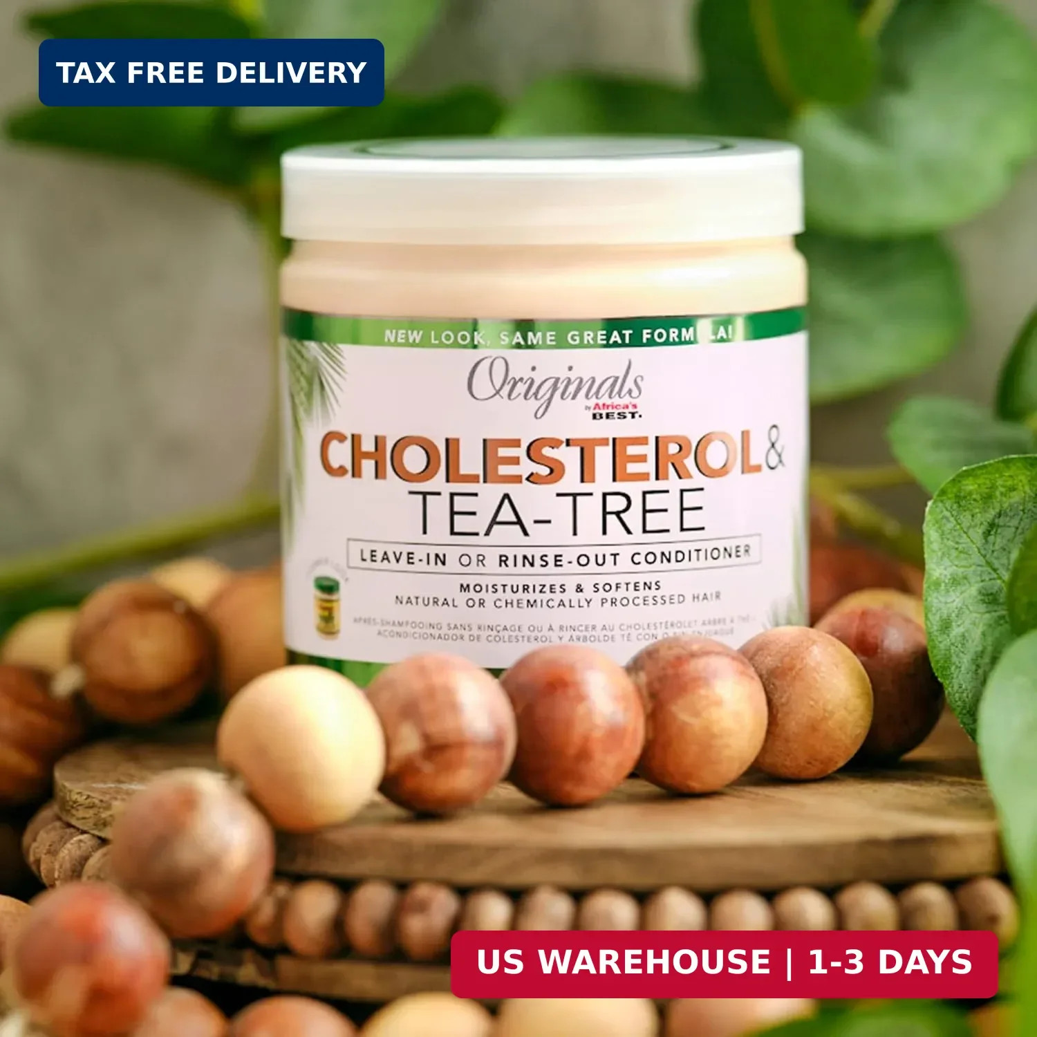 Originals by Africa’s Best Cholesterol Tea Tree Oil, Rinse-Out Plus Leave in Con