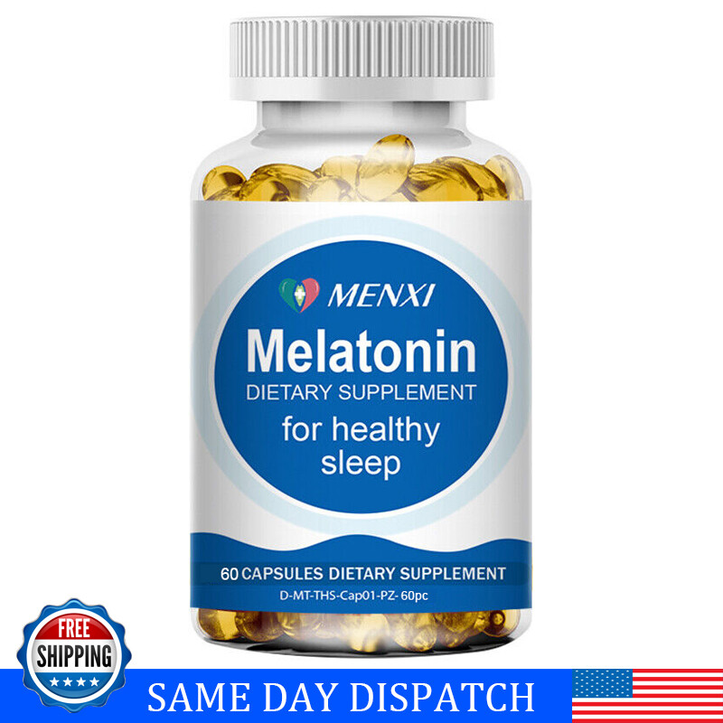 5mg Sleep Health Capsules Improve Sleeping Relieve Stress Supplement Free Ship