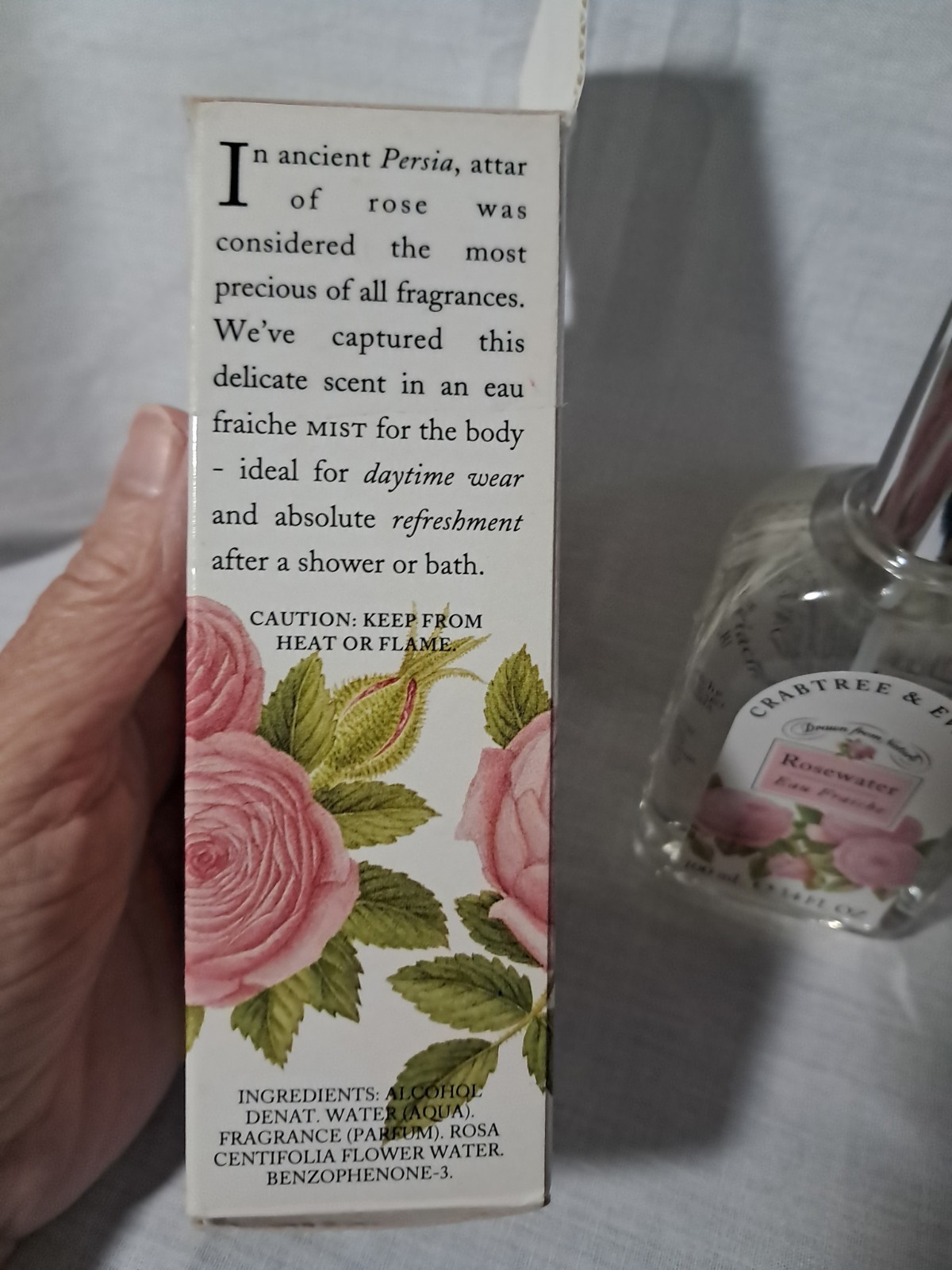 CRABTREE & EVELYN ROSEWATER EAU FRAICHE 3.4 FL OZ DISCONTINUED RARE With Box NEW