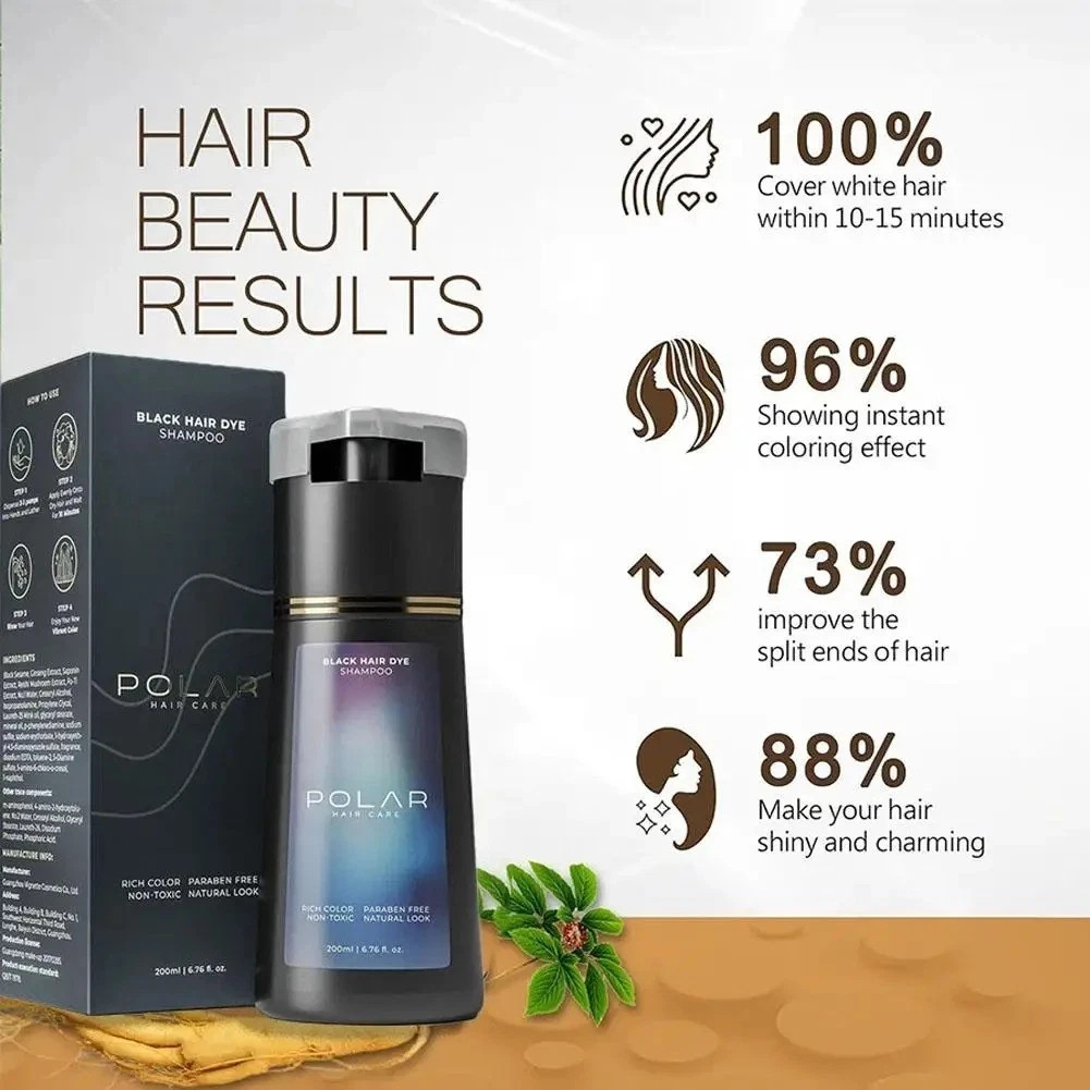 Polar-Hair Dye Shampoo Polar Hair Care, Hair Care Shampoo 200ML/6.7 OZ 3 Colors