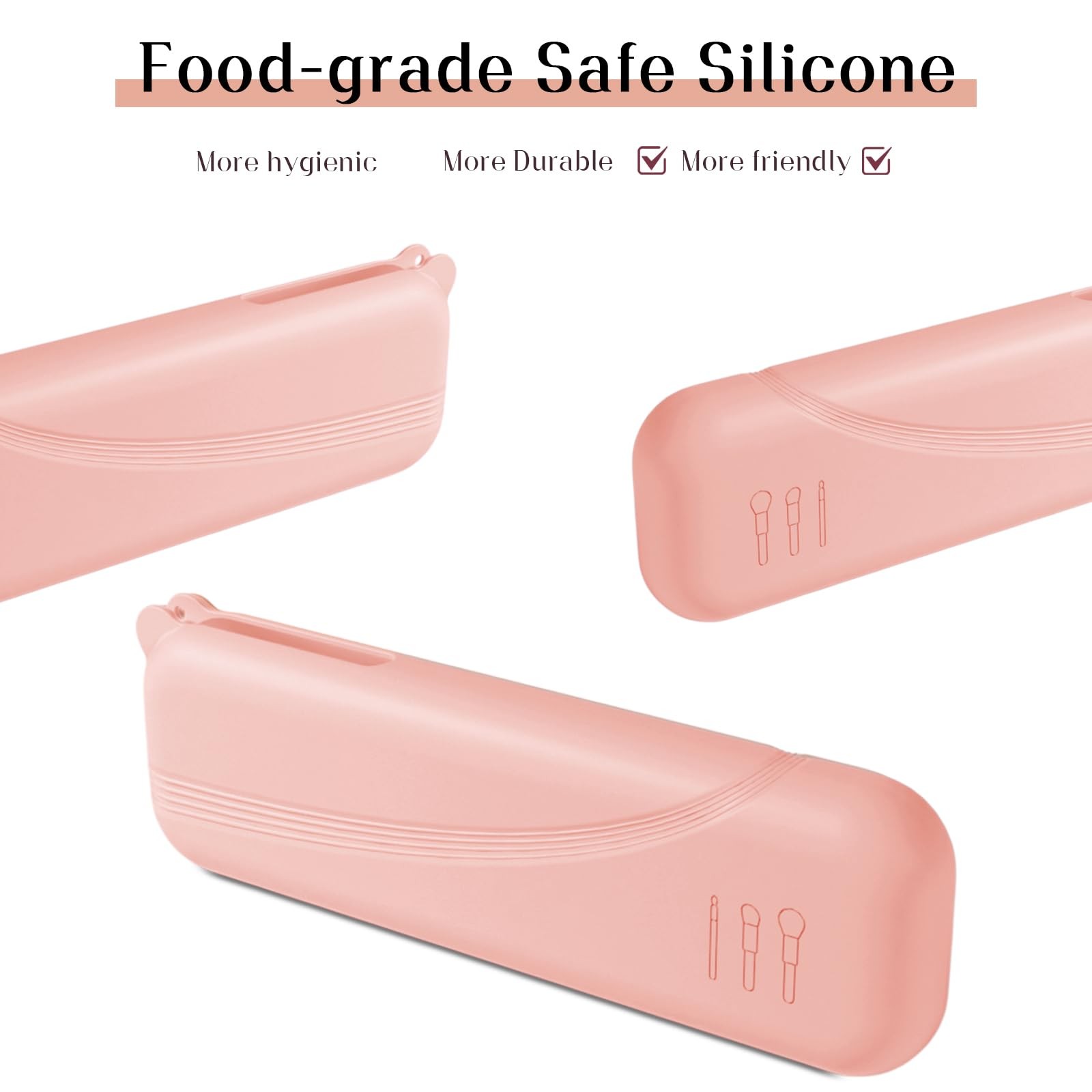 Silicone Makeup Brush Holder Dust-proof Soft Makeup Organizer