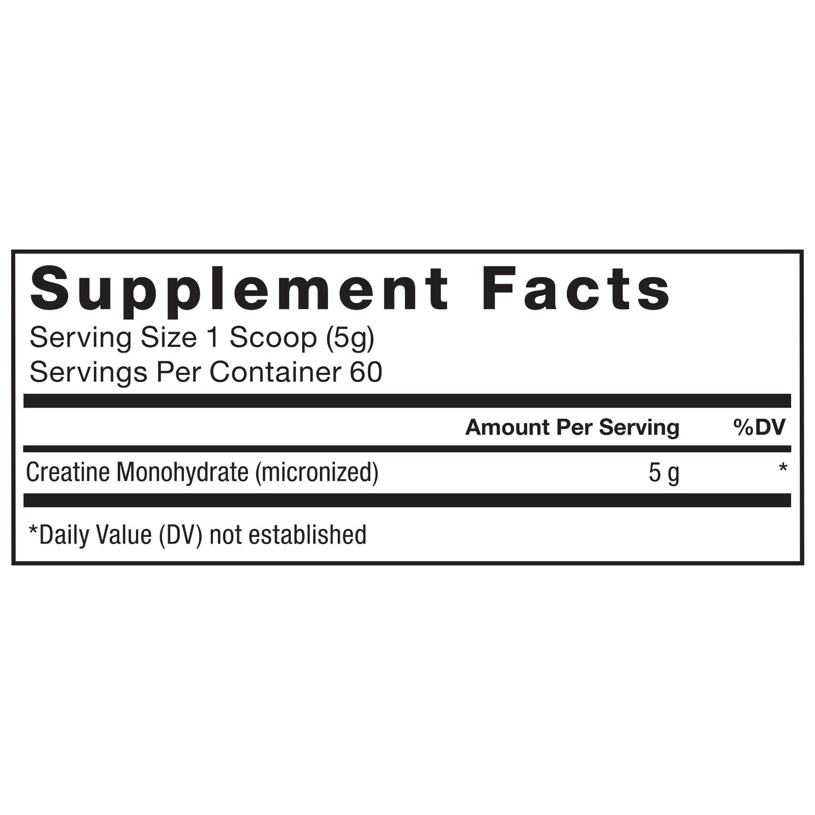 Force Factor Creatine Monohydrate Powder, 5 grams per serving, 60 Servings