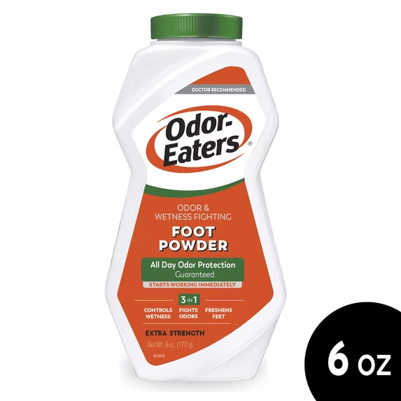 (3 pack) Odor-Eaters Foot Powder 6oz, Shoe Odor Eliminator, Unscented