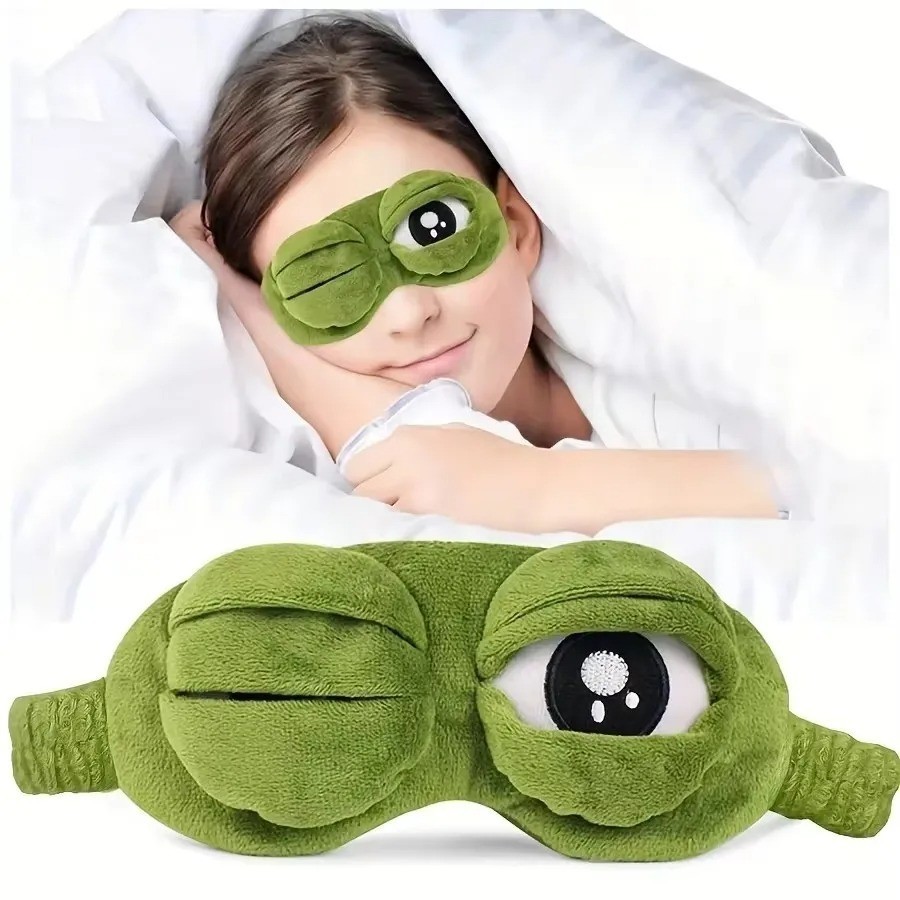 Funny 3D Frog Cute Sleeping Eye Mask Blindfold Travel Sleep Masks Soft Eye Cover