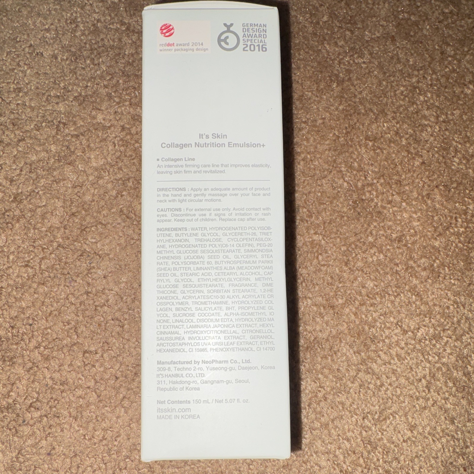 It’s Skin Collagen Nutrition Emulsion Moisturizer Face & Neck 5.07 fl oz