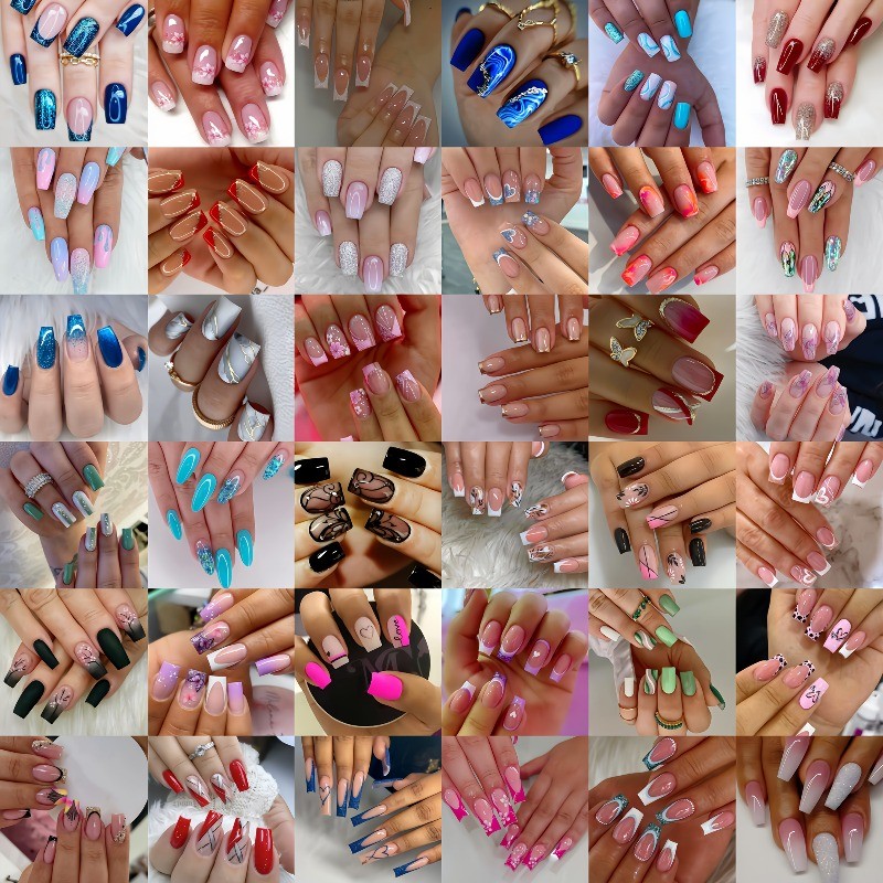 Wholesale 360PCS Press-On Nails Short Medium Length Almond Square Tip Easy-Apply