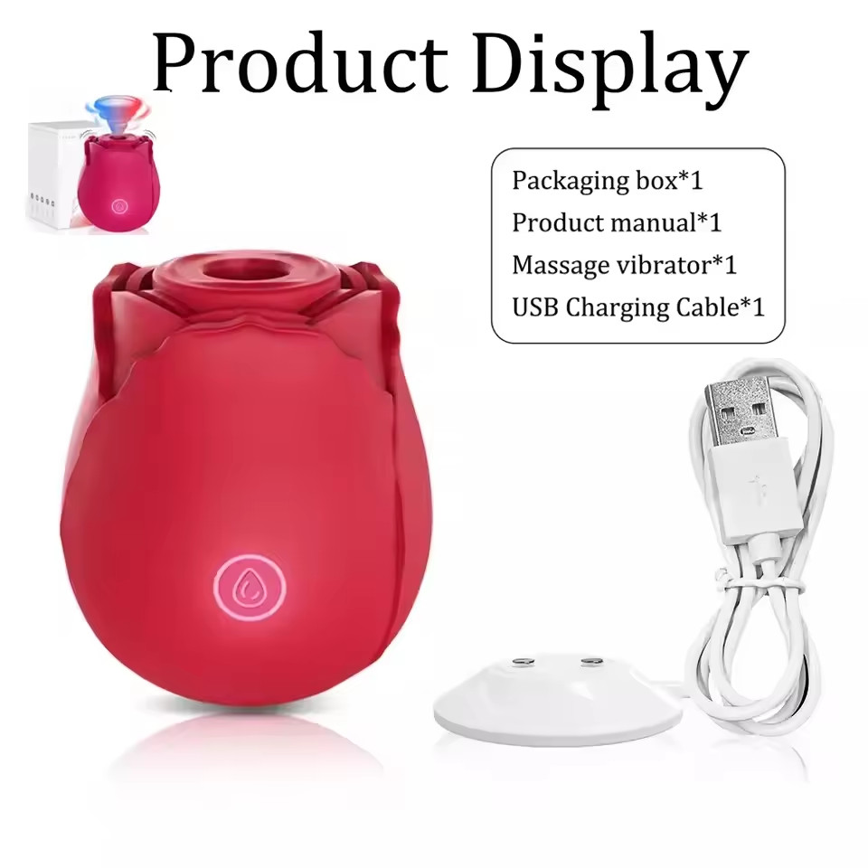 10-speed Rose Vibrator G-spot Dildo Clitoral Sucking For Women Sex Toys