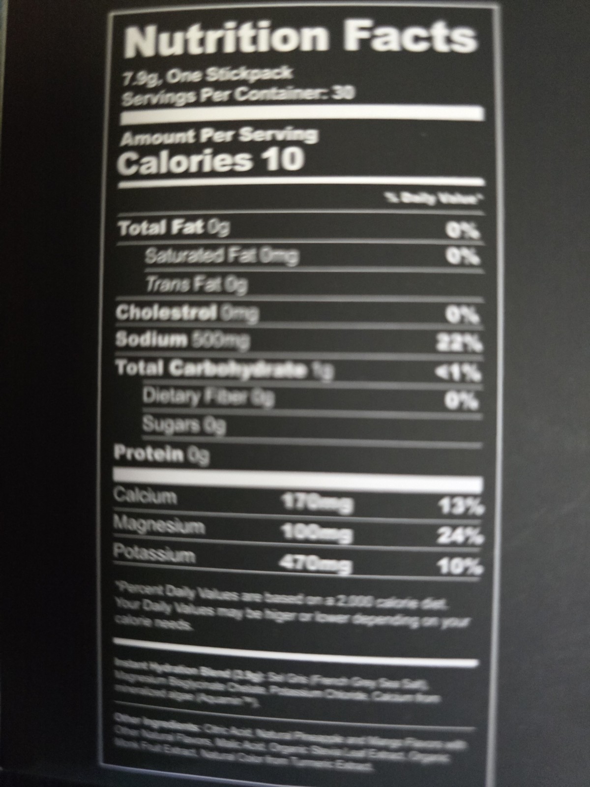 INSTANT HYDRATION Holloway Electrolyte Packets — 30 Count, — Exp. 12/27 Lmt