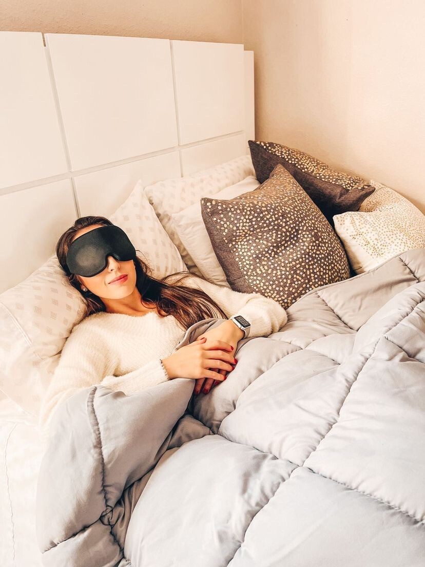 3D Black Sleep Mask For Men & Women Eye Mask Sleep Blindfold Travel Accessories