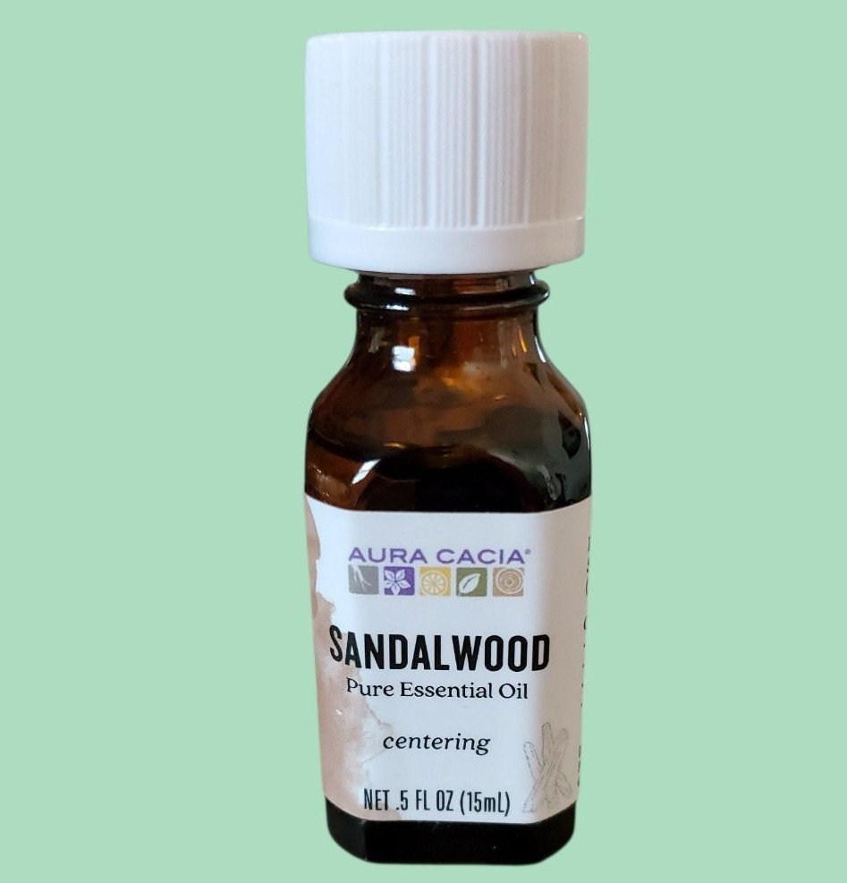 100% Pure Sandalwood Centering Essential Oil Aura Cacia 0.5 oz (15mL)