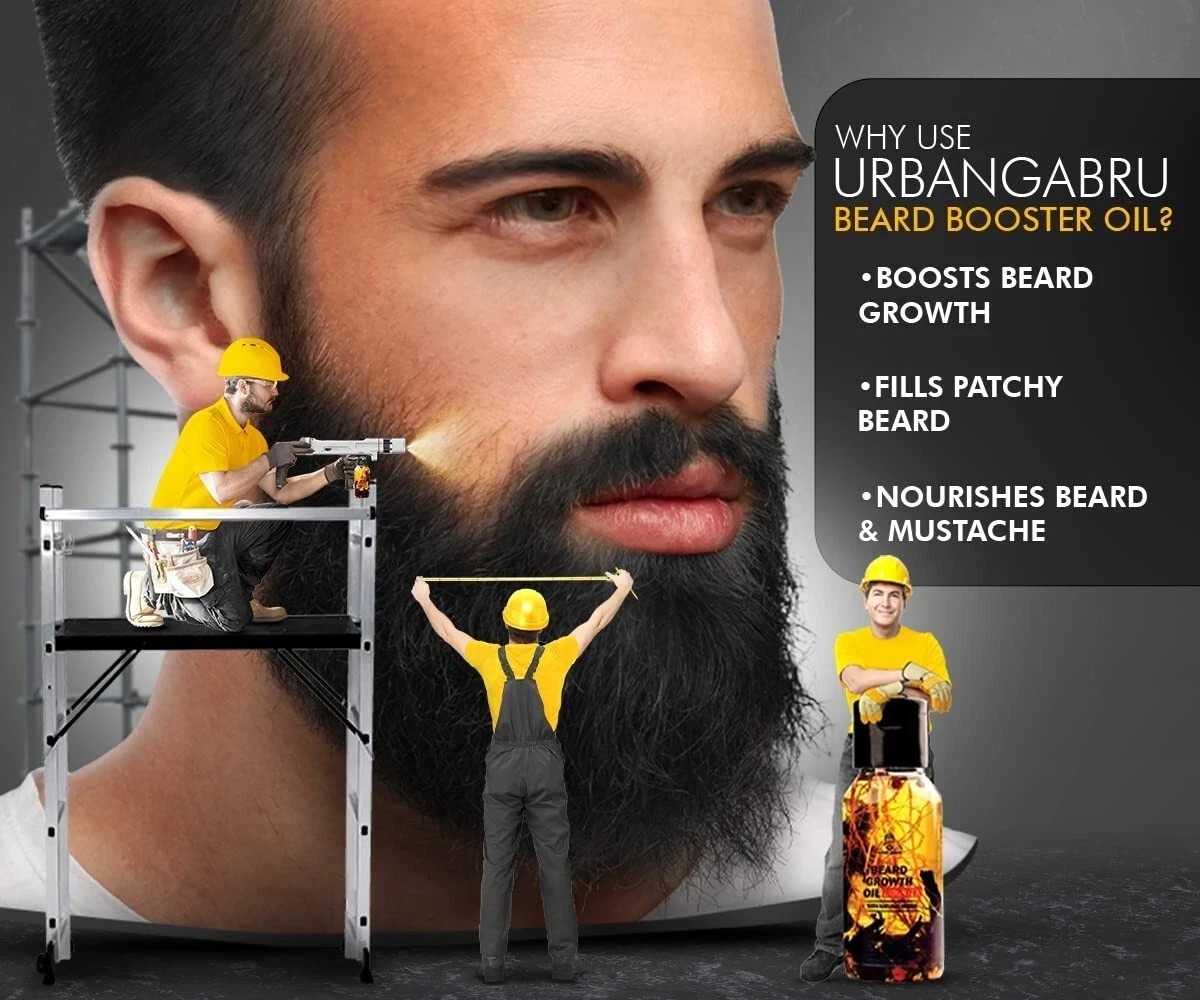 Beard Booster Growth Oil for Men Natural Enriched with Herbs & Jadibuti (60 ml)