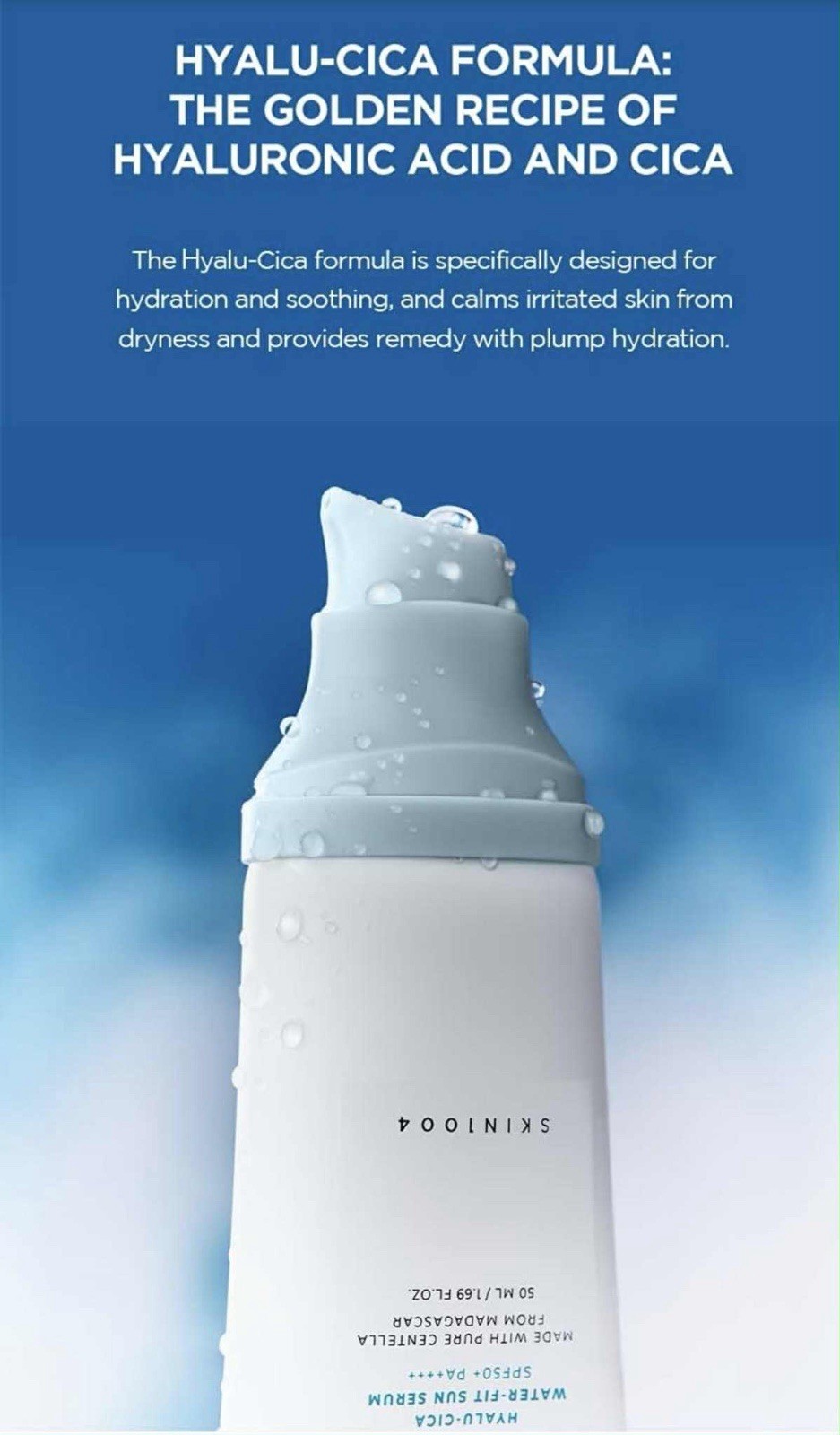 SKIN1004 Madagascar Centella Hyalu-Cica Water-fit Sun Serum SPF50+ PA++++ (50ml)