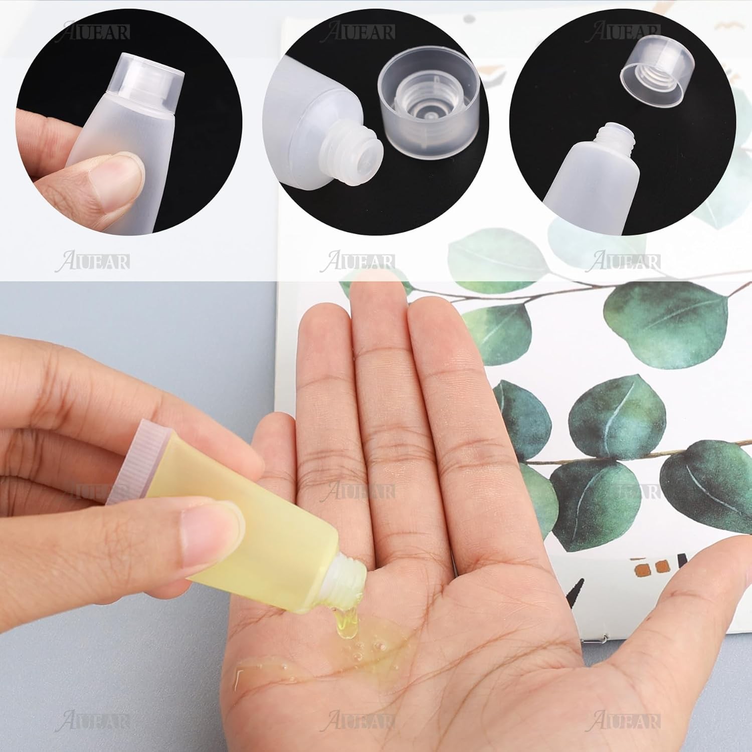 10 PCS Empty Refillable Plastic Soft Tubes Squeeze Cosmetic Bottles Packing 5ml